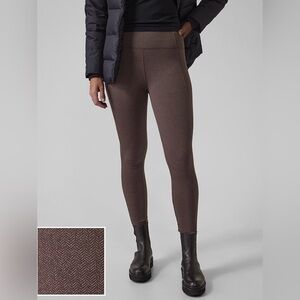 ATHLETA Delancey Brown  Herringbone Tights S